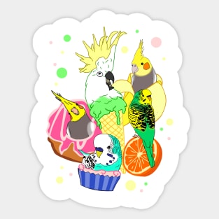 birb food pattern Sticker